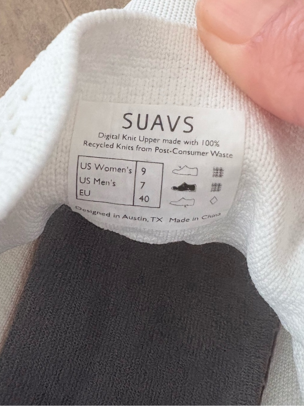 SUAVS Women's Breathable Knit Lace-Up Low Top Sneakers White/Yellow Sz 9 - Picture 7 of 9